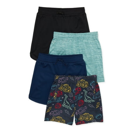 

Garanimals Baby and Toddler Boys Print and Solid Shorts 4-Pack Sizes 12M-5T