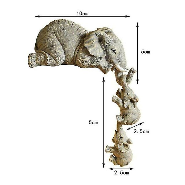 Figuras de mano de elefante sitter de carbono, adorno de borde colgante, mesa, decoración del hogar ZefeiWu 8390606870667