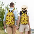 thumbnail image 4 of Vsdgher Duck with Star Sunglasses Print Canvas Backpack Travel Rucksack Unisex Knapsack 15.7/17.7Inch Laptop Backpack for Work,College-Small, 4 of 5