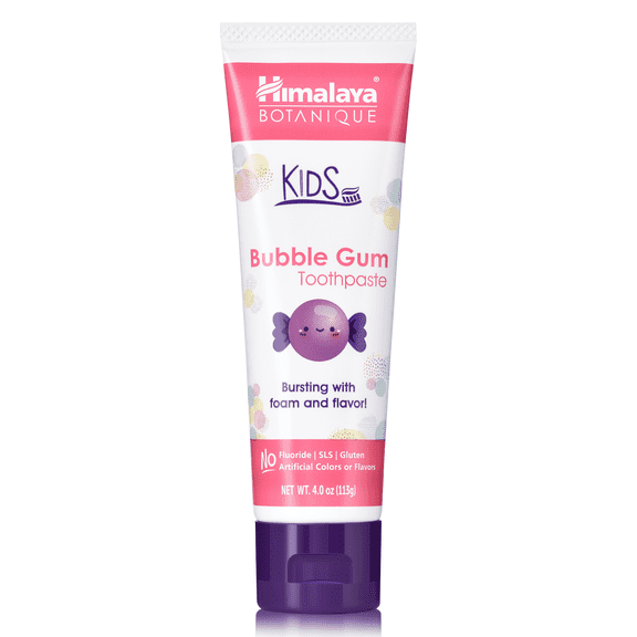Himalaya Botanique Kids Toothpaste with Xylitol, Bubble Gum Flavor, 4 oz