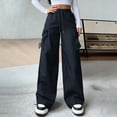 thumbnail image 5 of HappyYEE Cargo Pants for Women - Straight Leg Work Trousers with Multi Pockets - Relaxed Fits Casual Outdoor Hiking Bottoms L, 5 of 7