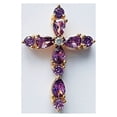 thumbnail image 3 of Pendentif en Croix Améthyste Collier, 3 of 4