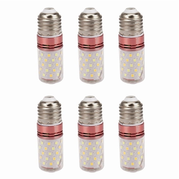 6X 3 Color Temperatures Integrated SMD LED Corn Lamp E27 AC85V - 265V Warm White High Light Energy Conservation 12W