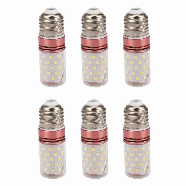 6X Luz de 3 Colores Integrada SMD LED Lampara de Maiz E27 AC85V - 265V Luz Calido Alta Ahorro de Energia Pequena Luz LED Bombilla 12W