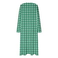 thumbnail image 6 of JUSLIO Nightgowns for Women Plaid Robes Long Sleeve Pajama Round Collar Sleepwear Army Green Nightgown Sleep Dress Nightgowns Loungewear, 6 of 6