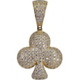 thumbnail image 1 of LAICAIW Iced Out Club Diamond Heart Spade Playing Cards Simulated Lab diamonds Pendant Necklace, 1 of 6