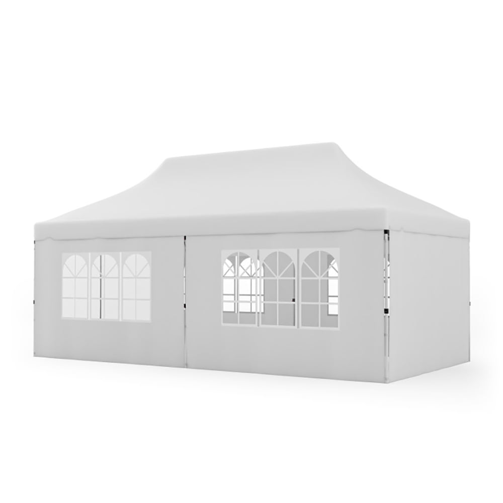Aimee Lii 10 x 20 FT Pop up Canopy with 6 Sidewalls and Windows and Carrying Bag for Party Wedding Picnic, Canopy Gazebo for BBQ Events, White Aimee Lii 10 x 20 FT Pop up Canopy with 6 Sidewalls and Windows and Carrying Bag for Party Wedding Picnic, Canopy Gazebo for BBQ Events, White