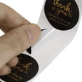 thumbnail image 4 of Unique Bargains Pink Foil Thank You Tag Gift Stickers 1 Pc Black, Gold Tone, 4 of 5