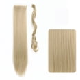 thumbnail image 6 of 22-32 Inch Synthetic Hair Fiber Heat-Resistant Curly Hair with Ponytail Fake Hair Chip-in Hair Extensions Pony Tail, 6 of 23