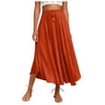 thumbnail image 2 of CHUOU Maxi Skirts For Women Reg & Plus Size Women's Long Skirts Flowy Summer Skirt Aline Elastic High Waisted Trendy, 2 of 5