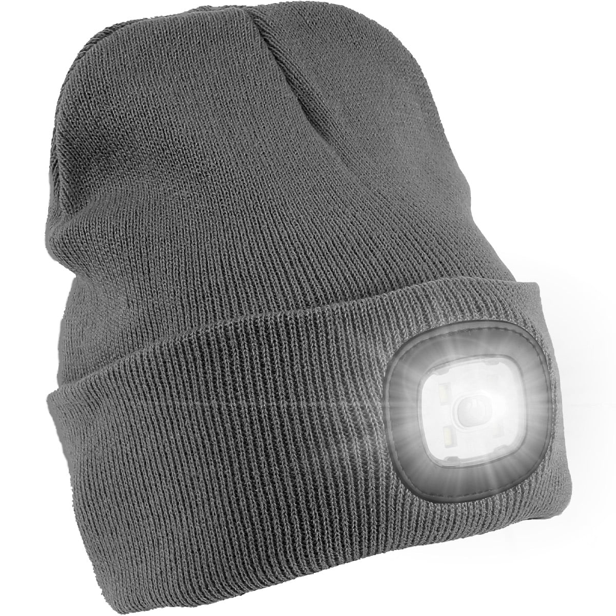 Eummy LED Beanie Hat Detachable LED Lighted Beanie Cap Adjustable  Brightness Lighting Headlight Hat Winter Warm Washable Headlamp Cap Unisex  Knitted Beanie with LED Light Gifts for Birthdays Chris