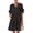 Black, variant on ANRABESS Women's Summer Casual Dress, V-Neck Ruffle Sleeve Tiered Mini Dress, Soft Comfy Fabric with Pockets for All-Day Wear Hot Pink X-Large