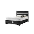 thumbnail image 5 of Matrix Traditional Style Full 5 PC Storage Bedroom Set made with Wood in Black, 5 of 19