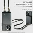 thumbnail image 4 of Dteck iPhone 14 Pro Wallet Case Crossbody, Zipper Phone Case with RFID Blocking Card Holder Wrist Strap Leather Purse Cover Gift for Women for Apple iPhone 14 Pro, Black, 4 of 8