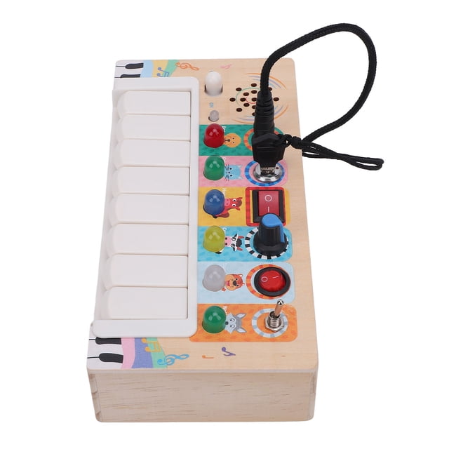 Electronic Piano Board Toy, Electronic Board Toy Multi Analog Switch Battery Powered Versatile Usage White Keyboard for Toddler for Daily Entertainment