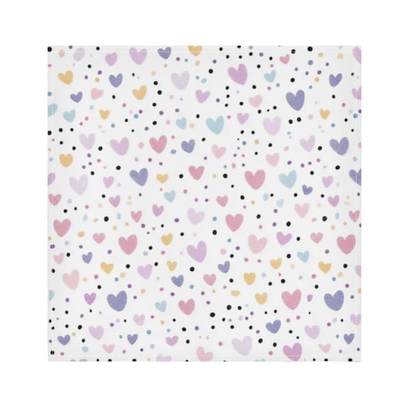 Napkin Satin Napkin 20*20Inchx1 Kitchen Towel Dinner Plate Towel Decorative Towel Napkin Tea Towel Suitable For Kitchen Table Pink Background Beautiful Love