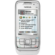 Nokia E E66 110 MB Smartphone, 2.4" LCD240 x 320, 128 MB RAM, Symbian OS 9.2, White Steel