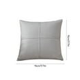 thumbnail image 4 of Taotanxi Faux Leather Throw Pillow Covers 18 X 18 Inches, White#0902 Pillow Cover, Hand Stitched Leather Decorative Pillow Cover for Couch Sofa Bed Living Room Home Garden, 4 of 6