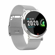 Smart Bluetooth Watch Men Fitness Tracker HD IPS Color Screen Smart Wristband Heart Rate Blood Pressure Blood Oxygen Monitor Waterproof Smart Bracelet-Silver Steel