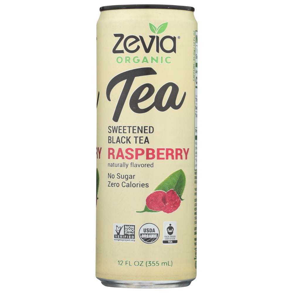 Zevia Organic Black Tea Raspberry, , Sugar Free Brewed Iced Tea