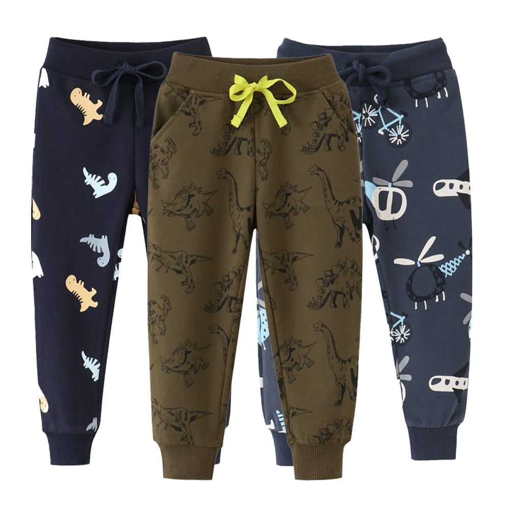 CNKOO Kids Baby Boys Jogger Pants 2 7Y Toddler Dinosaur Print Sweatpants Elastic Waist Casual Active Pants Autumn Winter Sweat Pants Walmart
