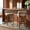 taupe,Walnut, variant on Harper & Bright Designs Bar Height Bar Stools Set of 2, 29" Mid Century Modern Counter Stools with Curved Back For Kitchen Island, Fabric Upholstered Rubberwood Bar Stools Chairs, Green,Walnut