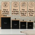 thumbnail image 3 of Juego de 4 botes de cocina herméticos negros HB Design Co., 3 of 9