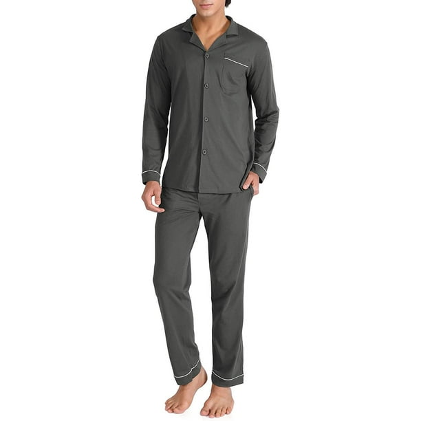 100 Jersey de Coton Ensemble Pyjama Sleepwear Long pour Homme Walmart