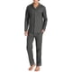 thumbnail image 1 of Dnzceghtig Conjunto de pijama largo de algodón con botones para hombre, 1 of 7