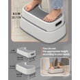 thumbnail image 3 of MR.SIGA Toilet Stool Squat Adult Bathroom Foot Stool, Off-White & Dark Gray | Heavy Duty Anti-Slip Bathroom Step for Improved Posture, 3 of 7