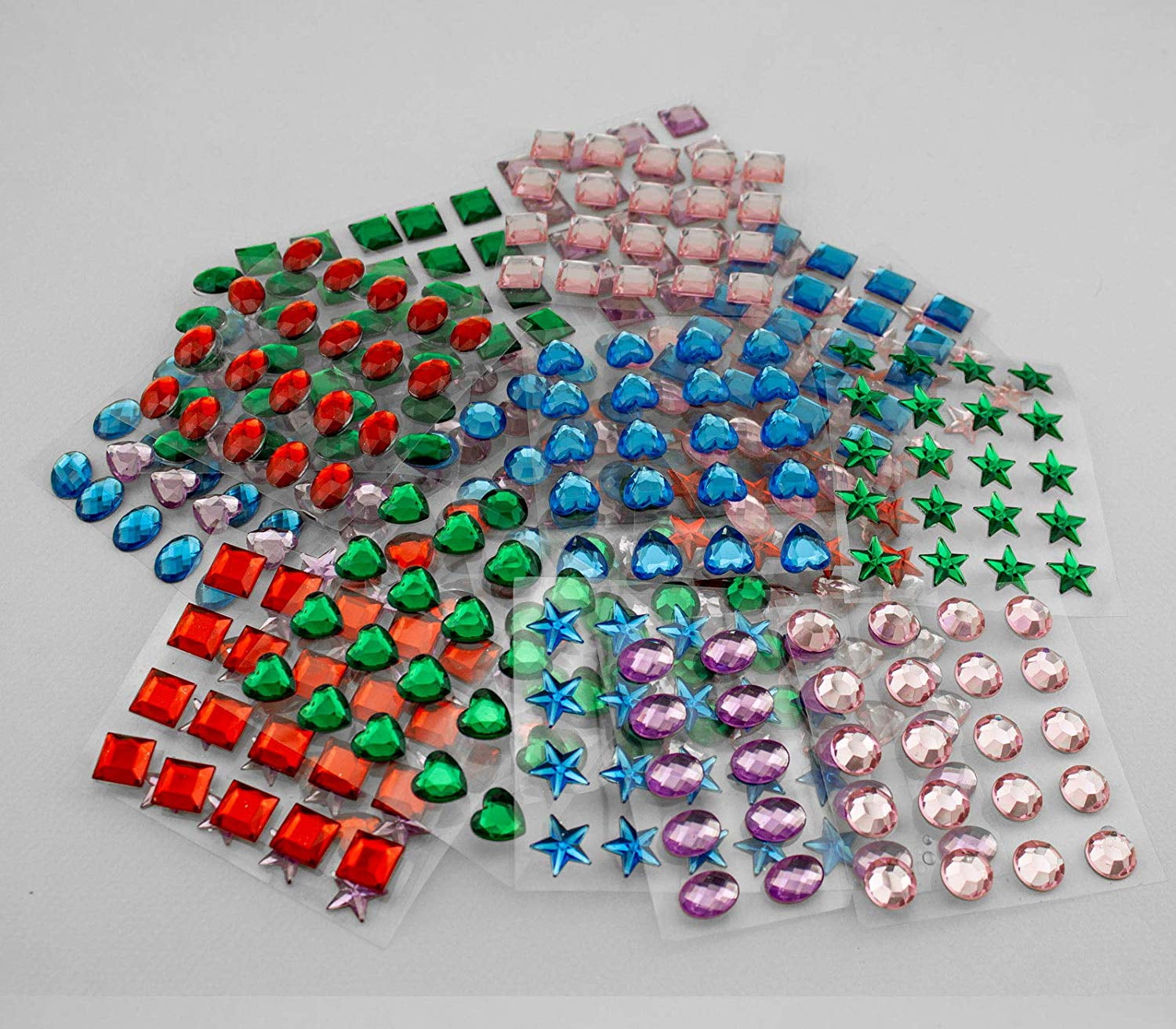 Tytroy Multi Color Self Adhesive Craft Jewels Flat Back Rhinestone Stickers Crystal Gems (500