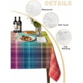 thumbnail image 3 of Colorful Plaid Tablecloth Square Table Cloth 54x54,Waterproof Outdoor Table Cloth Covers Decorative Table Protector,Modern Chic Rainbow Gradient Striped Washable Table Cover for Kitchen Dinning Party, 3 of 8