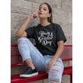 thumbnail image 2 of Have A Golden Day Graphic Quote Women Black T-Shirt, Female XX-Large, 2 of 4