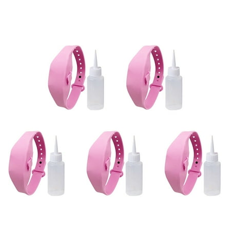 

Fuieoe Water Bottles Kitchen 5Pcs Wristband Hand Dispenser This Wearable Sanitizer Pumps Disinfectant