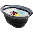 thumbnail image 5 of SAMMART 28L (7.4 gallon) Collapsible Plastic Laundry Basket-Oval Tub/Basket - Portable Washing Tub-Space Saving Laundry Hamper, Water capacity: 22L, 5 of 7