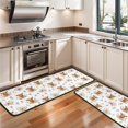 thumbnail image 3 of Kitchen Rugs Sets Of 2,White Highland Cow Flower Pattern Anti Fatigue Kitchen Mat Rugs Non Slip Washable,Decorative Kitchen Floor Mats for Kitchen,Sink,Laundry,17"x47"+17"x47", 3 of 5
