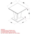 thumbnail image 5 of Napoli Modern Faux Marble/Stainless Steel Accent Table in Gray, 5 of 8