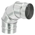 thumbnail image 1 of Conector de tubo de conducto en ángulo de 90 grados de 4" OD de Uxcell, conector ajustable para chimenea de ventilación HVAC, 1 of 6