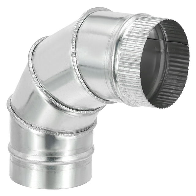 Conector de tubo de conducto en ángulo de 90 grados de 4" OD de Uxcell, conector ajustable para chimenea de ventilación HVAC