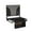 Black, variant on Sophia & William Stadium Seats Portable Stadium Chair for Bleacher with Front Storage Pocket, 2 Pack,Black