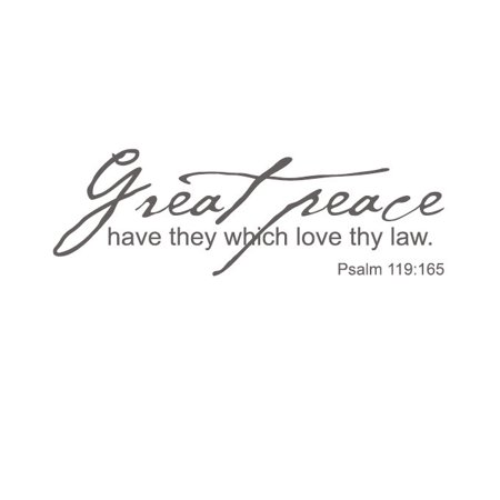 Great Peace Have They.. Vinyl Quote - Small - Clay