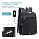 thumbnail image 2 of Estudiante Mochila Impermeable Antirrobo Con Usb Belug, Negro, 2 of 5