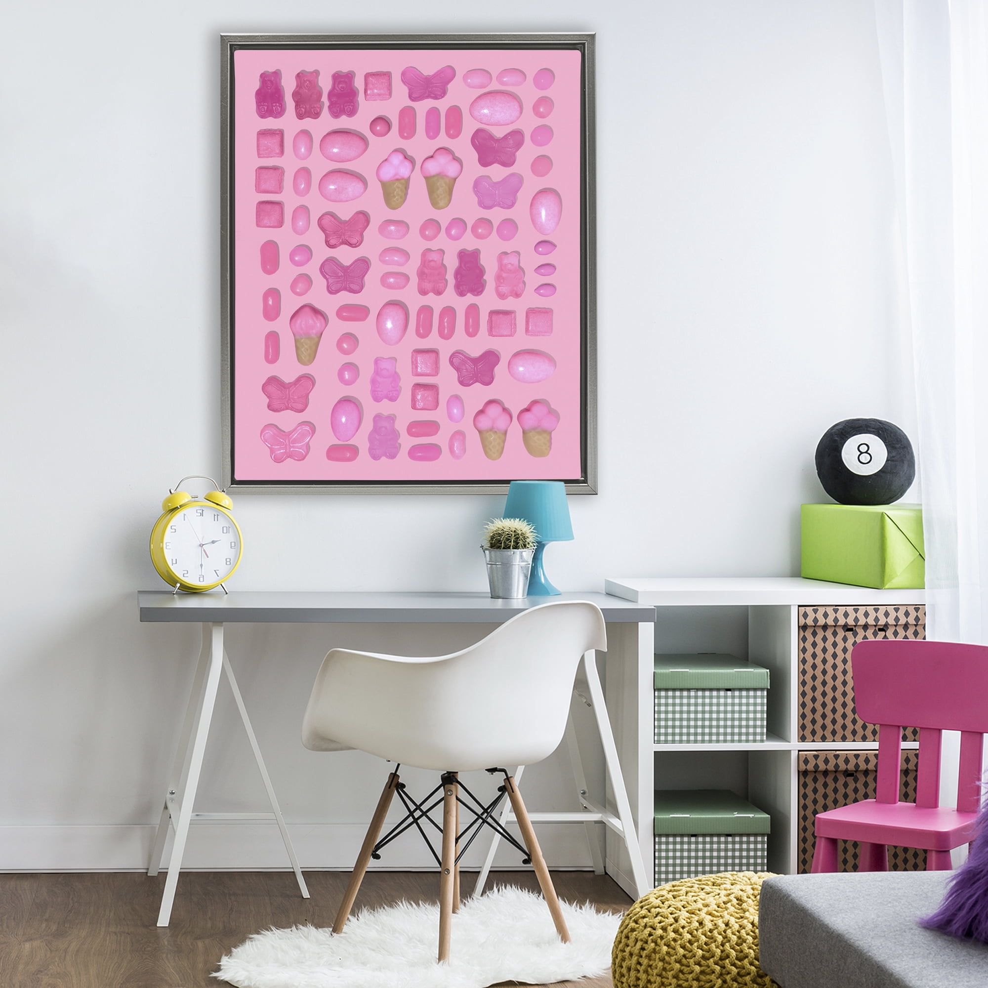 Stupell Industries Pink Toned Candies Gray Framed Floater Canvas Wall Art, design by LISH Creative