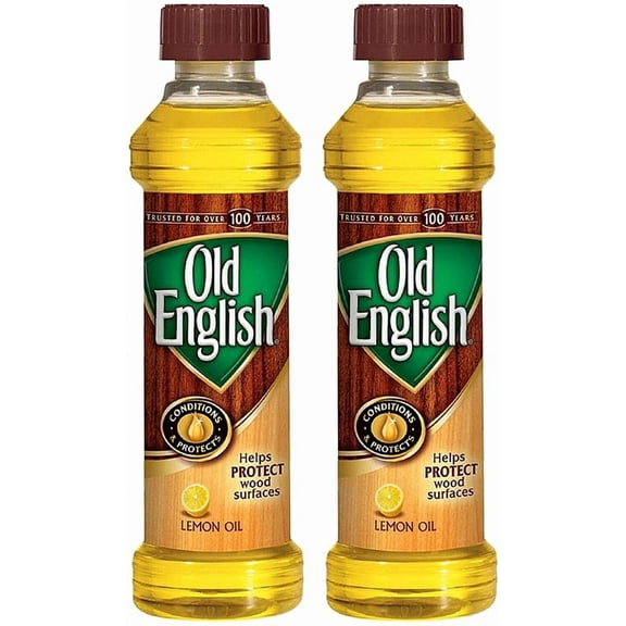Old English Conditions & Protects Wood Furniture Polish, Lemon Oil 16 oz (Pack of 2)