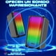 thumbnail image 4 of Bocinas Para Pc, Laptop Y Portatiles Con Conexión Usb Y Jack 3.5mm Sonido Estéreo 2.0  Diseño Compacto Y Luces Led Rgb, 10w, con control de volumen Altavoz multimedia Color Negro, 4 of 6