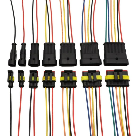 1Pc 12V 1Pin-6Pin Cable Wire Connector Plug Waterproof Sealed For Electrical Car 1P