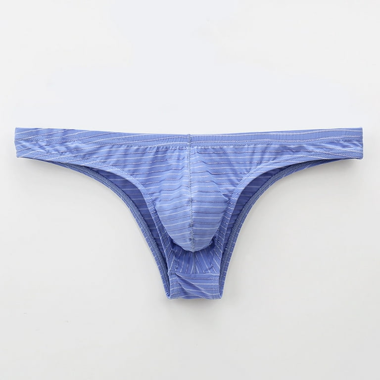 Penkiiy Men's Bikini Briefs Half Hip Low Waist Color Striped