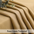 thumbnail image 4 of OVZME 45 Inch Gold Short Curtains, Light Filtering Faux Linen Textured Half Curtains, Semi Privacy Short Drapes for Small Window/Kitchen Door/Bedroom/Living Room, 30x45, 2 Panels, Gold, 4 of 6