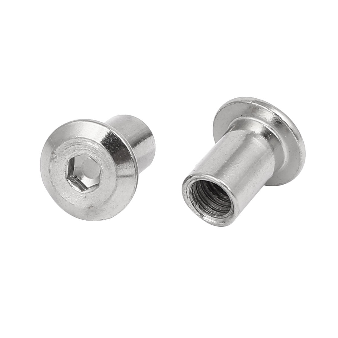 M6x12mm Metal Hexagon Hex Socket Head Barrel Nuts Furniture Fittings 20pcs