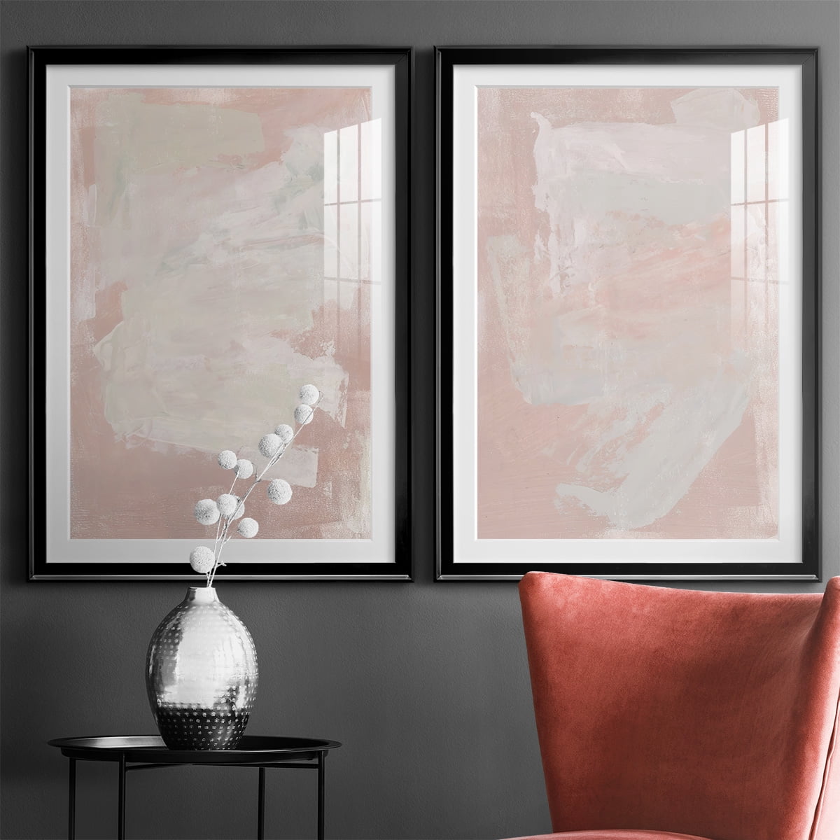 Wexford Home Hazy Summer I Premium Framed Print, 22.5" x 30.5" - Ready to Hang, Black (Set of 2)